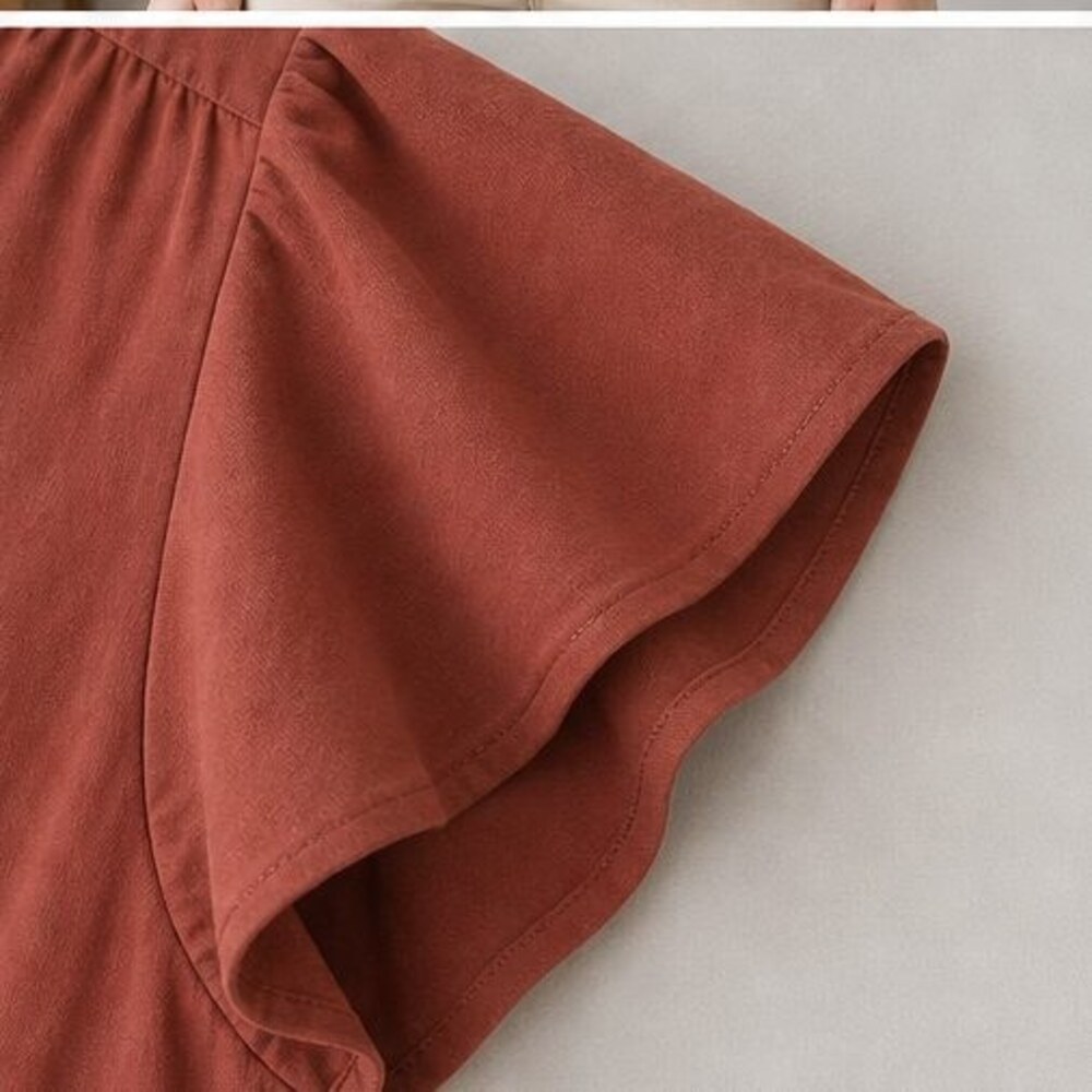 Rust Puff Sleeve Top - Picture 5 of 6